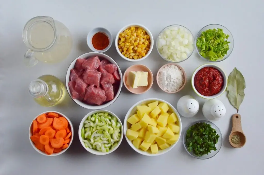 Ingredients for Steak Soup