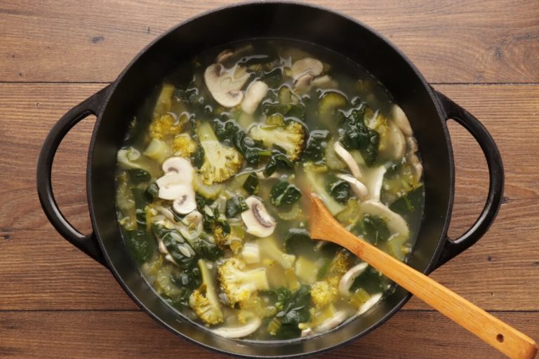 Step 3 - Supergreen Mushroom and Orzo Soup
