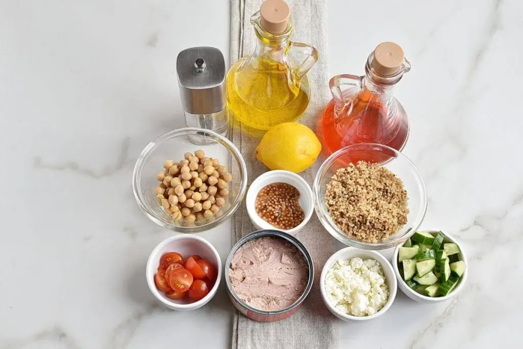 Ingredients for Tuna-Quinoa Toss