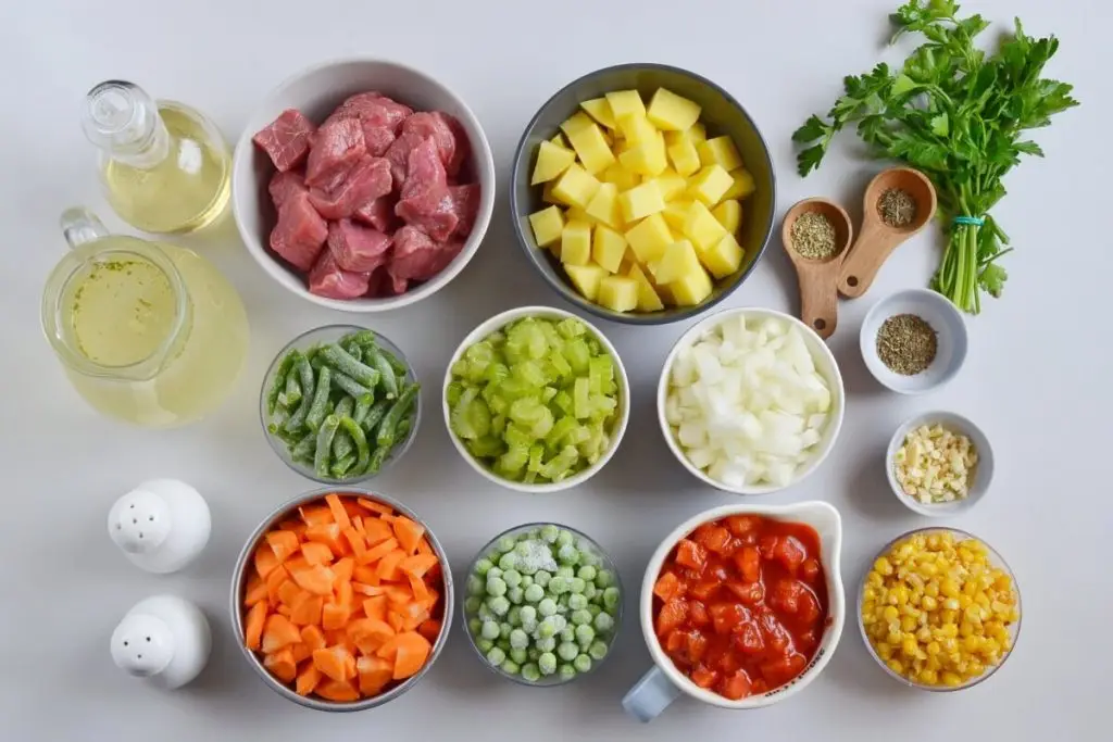 Ingredients for Vegetable Beef Soup