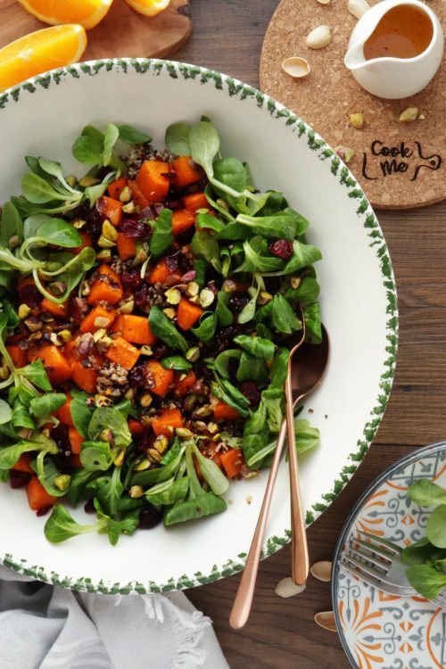 Warm Quinoa Salad with Butternut Squash and Pistachios
