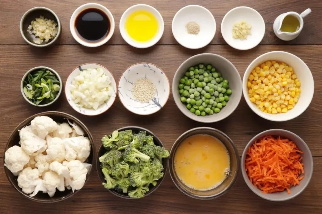 Ingredients for 10-Minute Healthy Cauliflower Rice