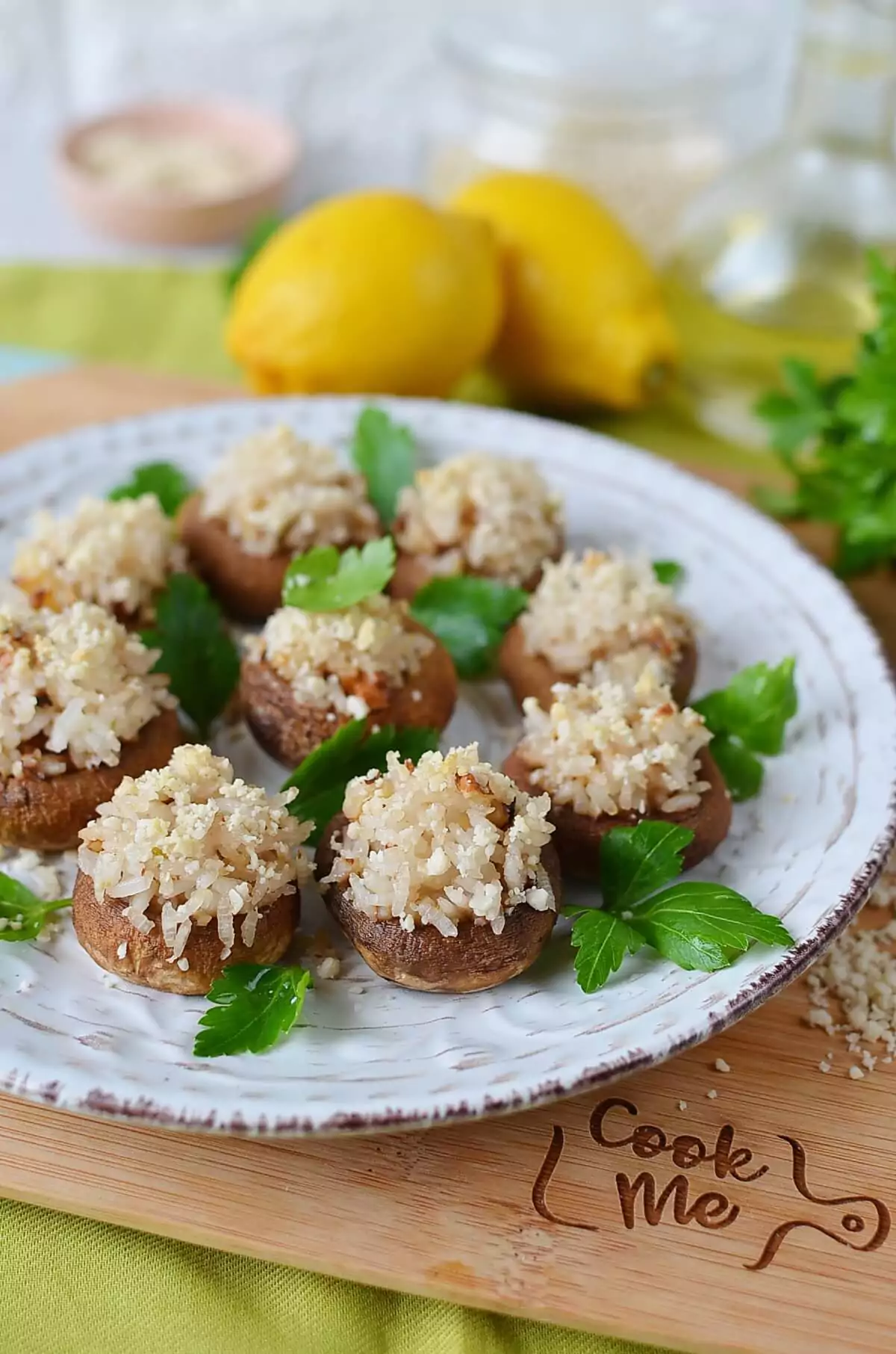 7-Ingredient Vegan Stuffed Mushrooms