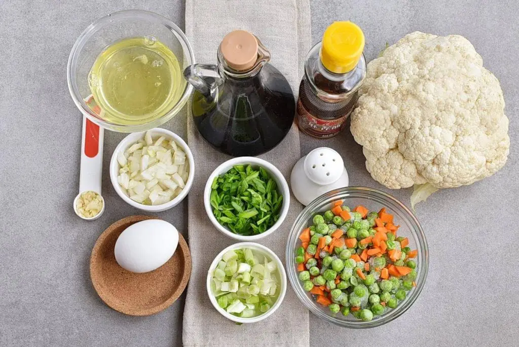 Ingredients for Cauliflower “Fried Rice”