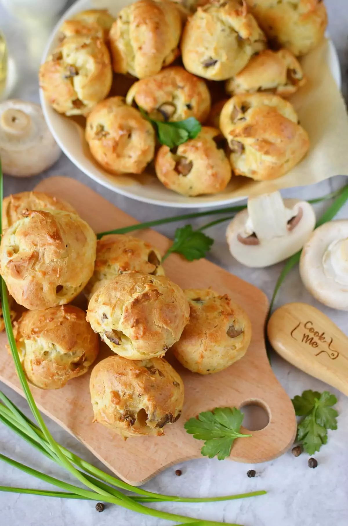 Cheesy Mushroom Gougeres