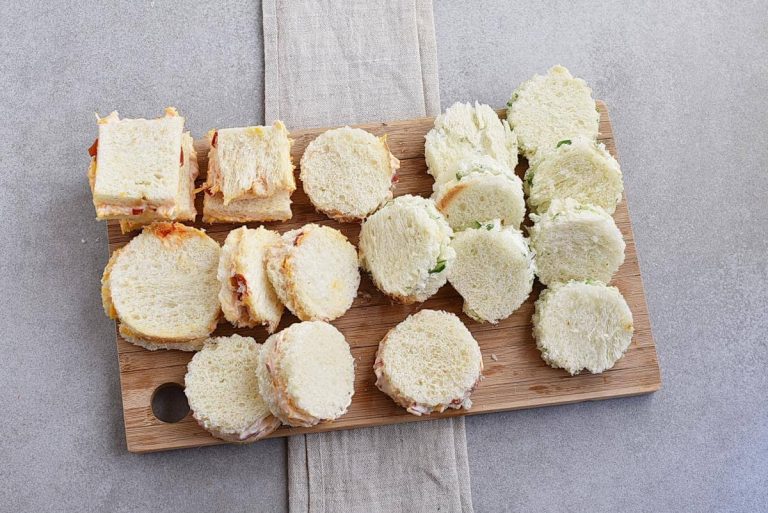 Step 9 - Cucumber and Pimiento Cheese Tea Sandwiches