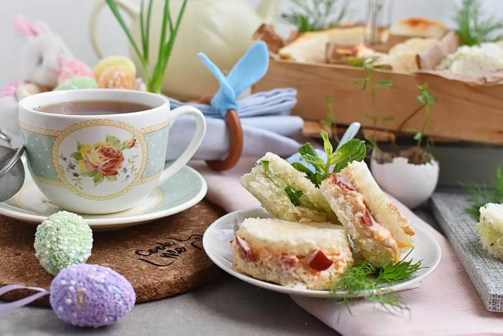 Cucumber and Pimiento Cheese Tea Sandwiches
