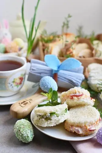 Cucumber and Pimiento Cheese Tea Sandwiches