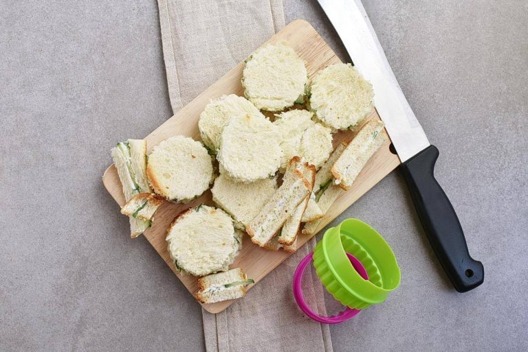 Step 4 - Cucumber and Pimiento Cheese Tea Sandwiches