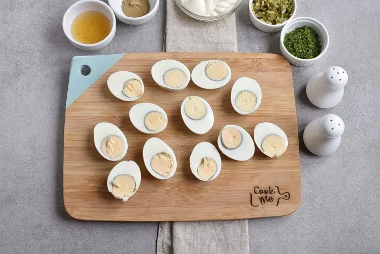 Step 1 - Dill Pickle Deviled Eggs