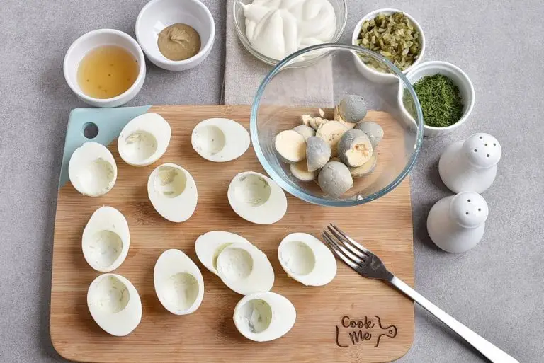 Step 2 - Dill Pickle Deviled Eggs