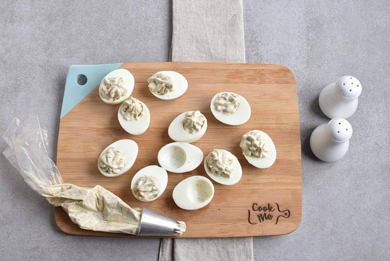 Step 5 - Dill Pickle Deviled Eggs