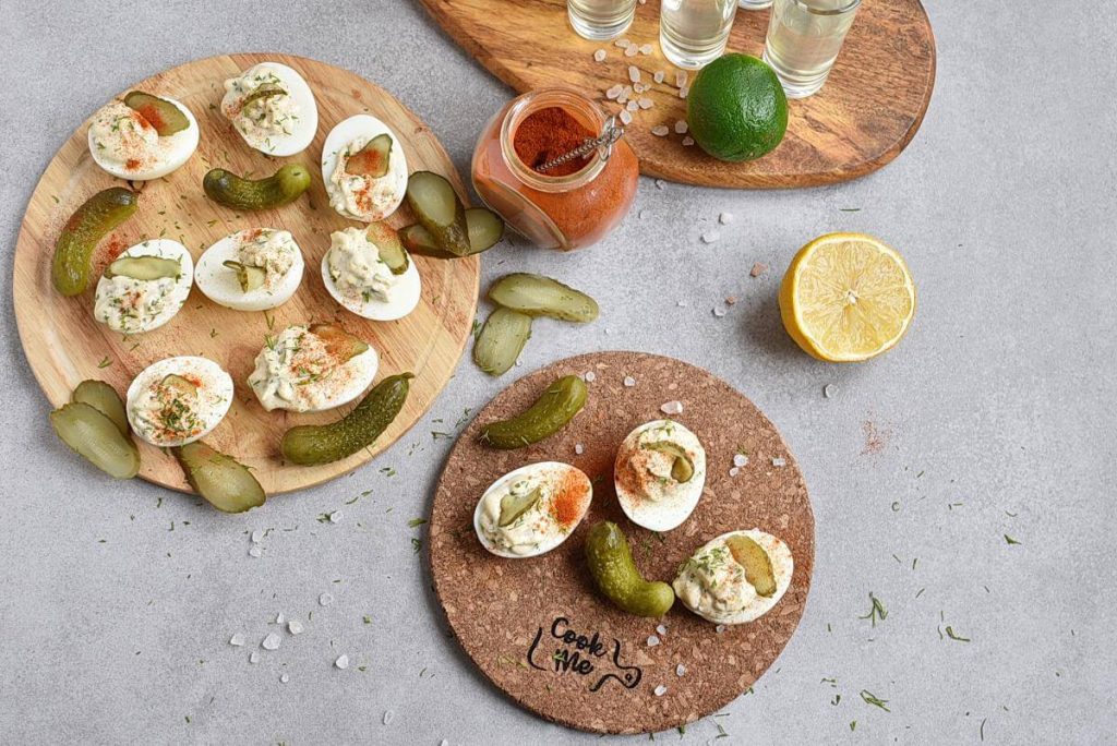 How to serve Dill Pickle Deviled Eggs