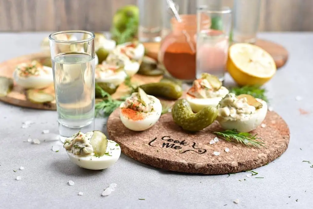 Dill Pickle Deviled Eggs