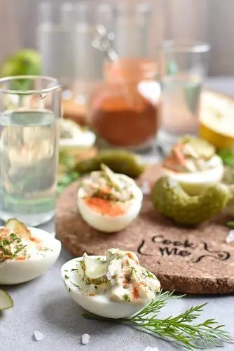 Dill Pickle Deviled Eggs