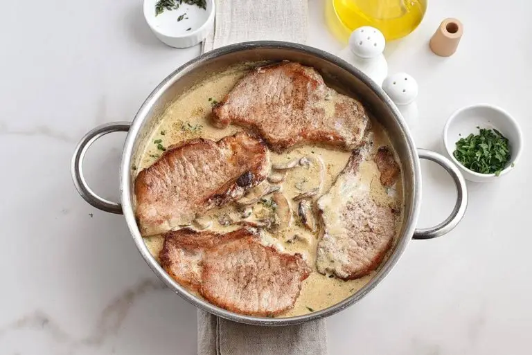 Step 6 - Pork Chops with Creamy Mushroom Sauce