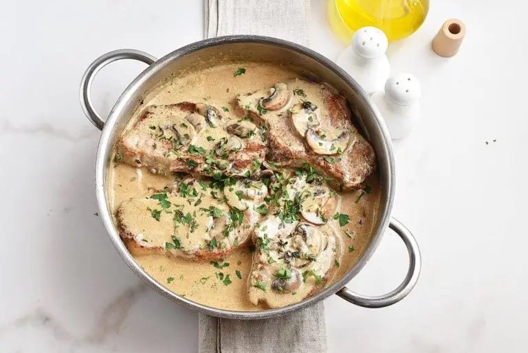 Step 7 - Pork Chops with Creamy Mushroom Sauce