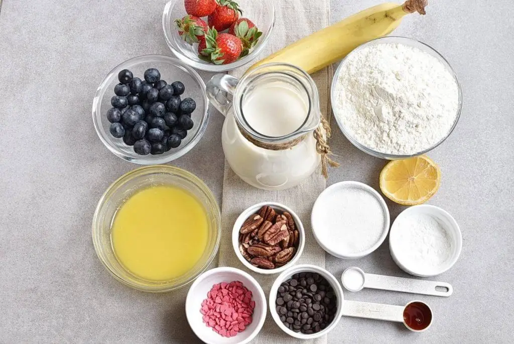 Ingredients for Easy Vegan Sheet Pan Pancakes