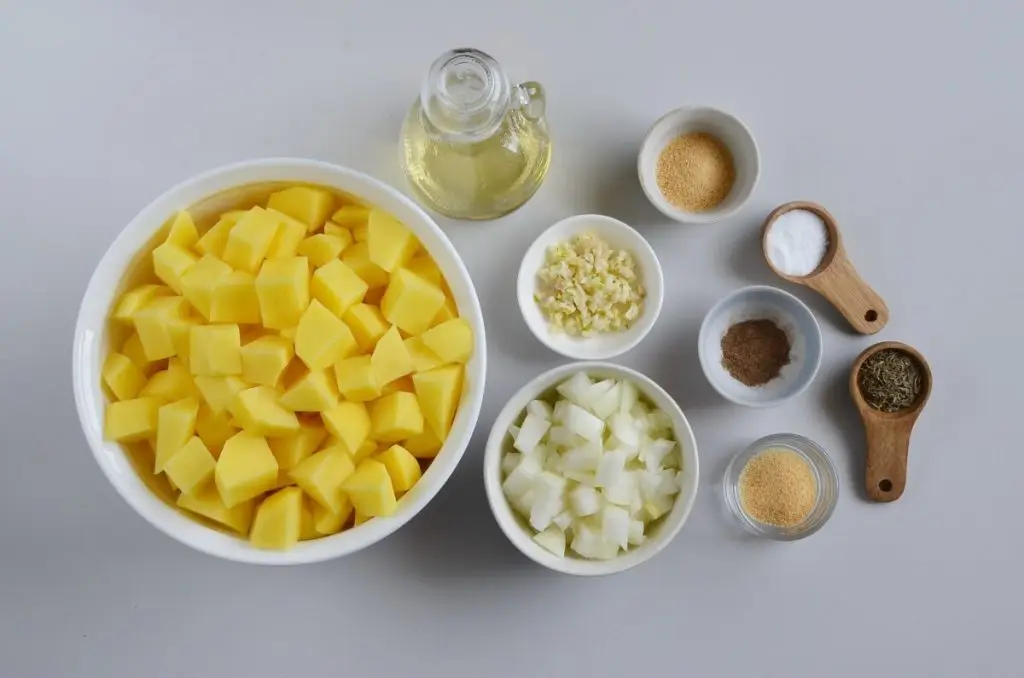 Ingredients for Famous Crispy Potato Casserole