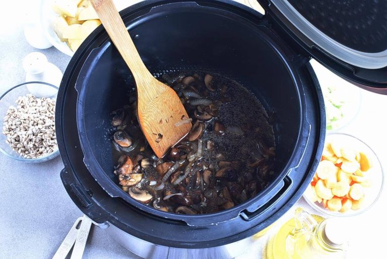 Step 4 - Instant Pot Beef Barley and Mushroom Soup
