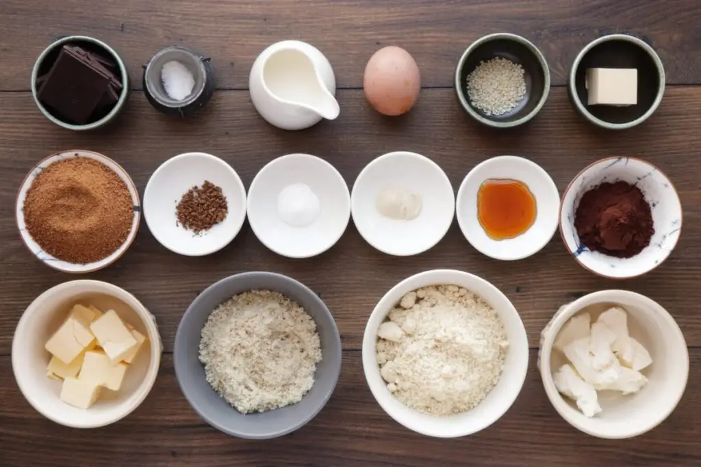 Ingredients for Low-Carb Chocolate Cookies
