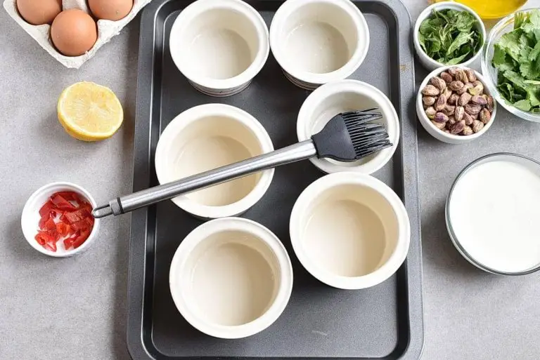 Step 1 - Mint-Pesto Baked Eggs