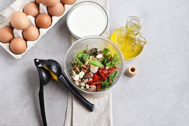 Step 2 - Mint-Pesto Baked Eggs