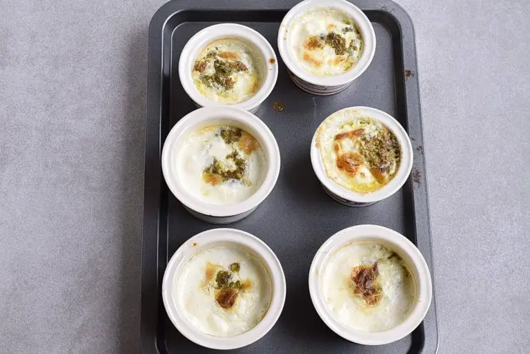 Step 4 - Mint-Pesto Baked Eggs