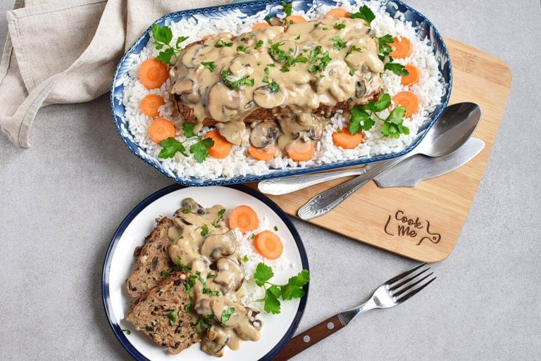 Step 11 - Mushroom Meatloaf with Mushroom Gravy