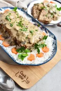 Mushroom Meatloaf with Mushroom Gravy