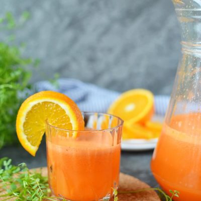 Orange Carrot Ginger Juice Recipe-How To Make Orange Carrot Ginger Juice-Easy Orange Carrot Ginger Juice