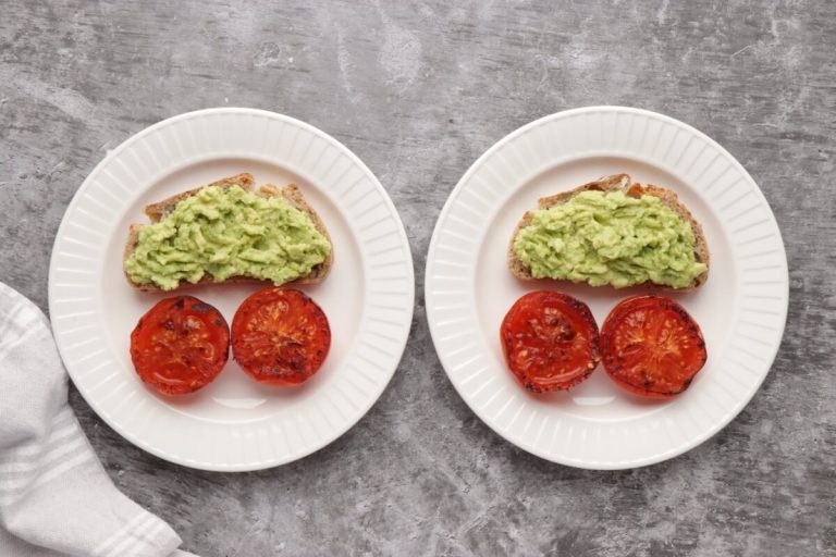 Step 3 - Poached Eggs with Smashed Avocado and Tomatoes
