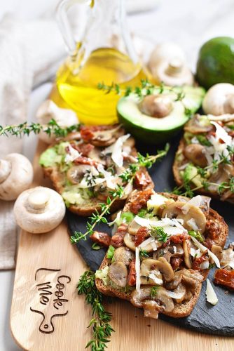 Sautéed Mushroom & Sun-Dried Tomato Avocado Toast