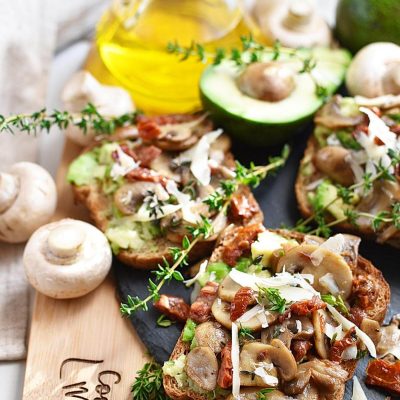 Sautéed Mushroom and Avocado Toast Recipes–Homemade Sautéed Mushroom and Avocado Toast–Eazy Sautéed Mushroom and Avocado Toast