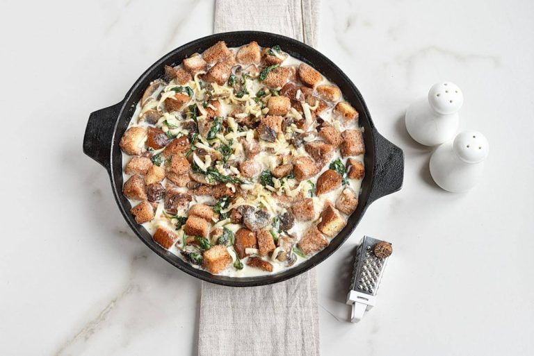 Step 8 - Spinach Mushroom Strata