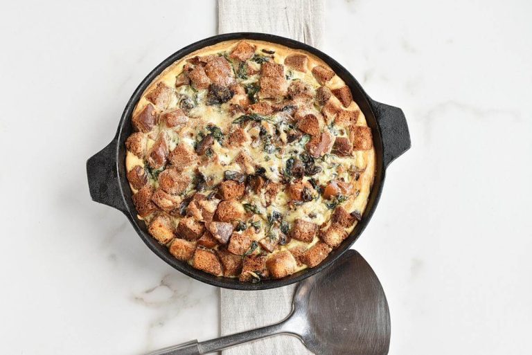 Step 10 - Spinach Mushroom Strata