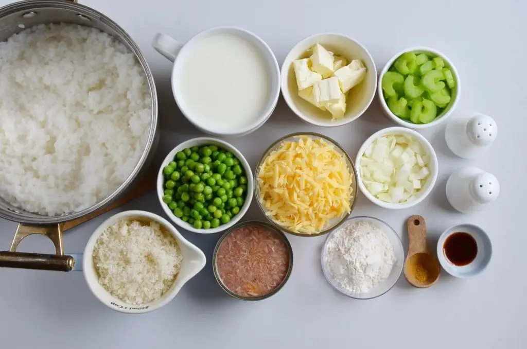 Ingredients for Tuna Rice Casserole