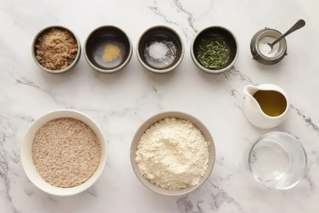 Ingredients for Vegan Gluten-Free Almond Crackers