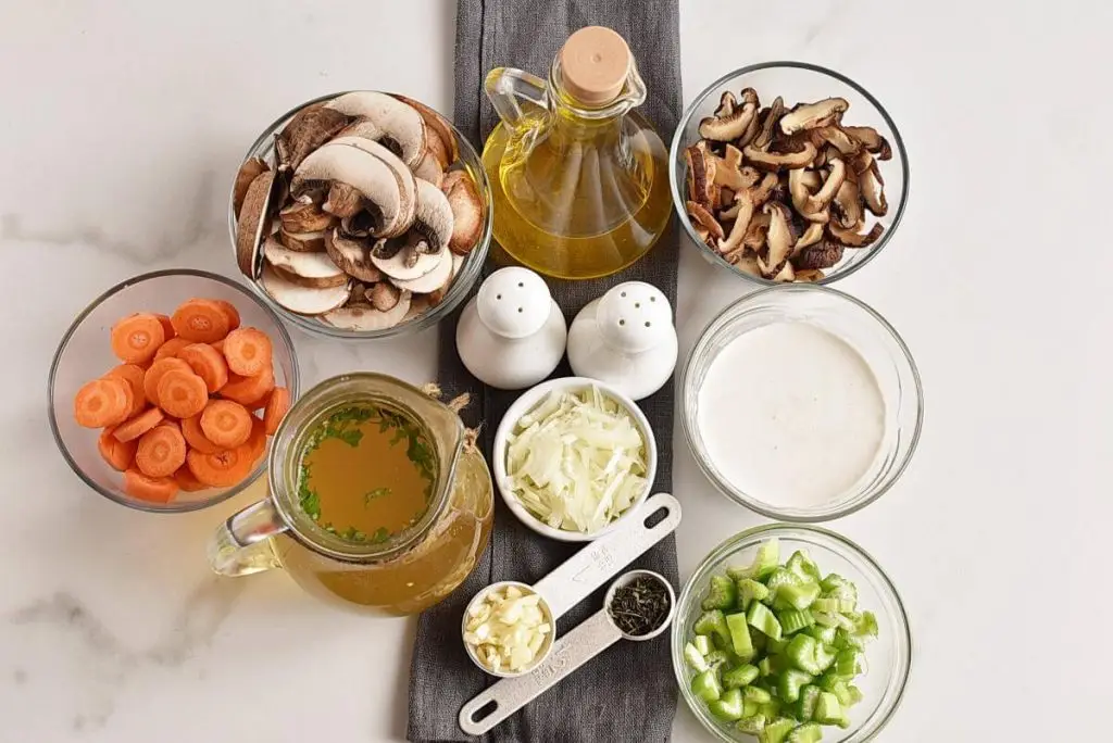 Ingredients for Vegan Instant Pot Mushroom Soup