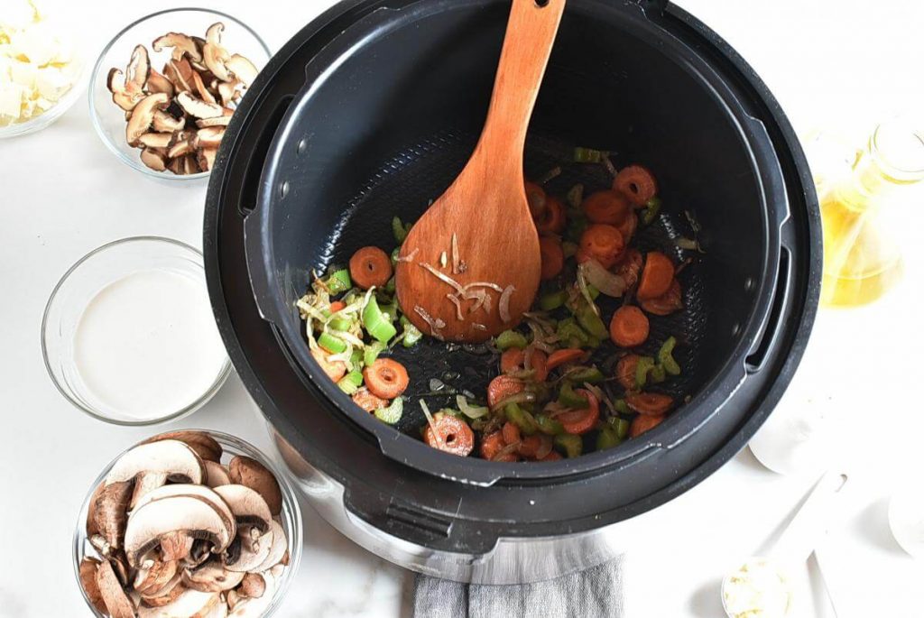 Vegan Instant Pot Mushroom Soup recipe - step 1