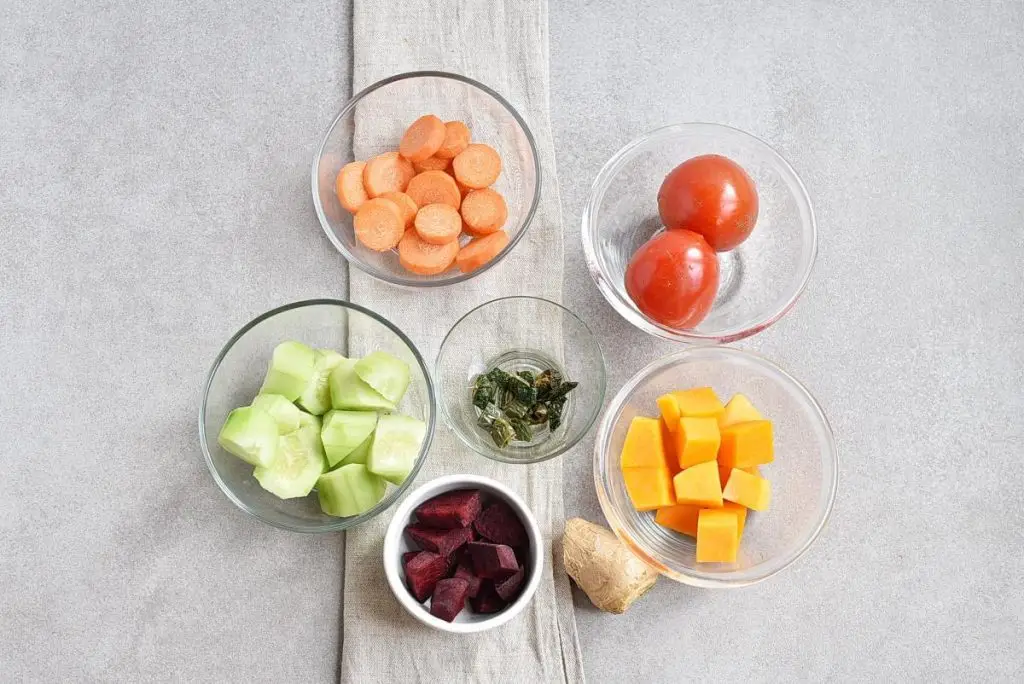 Ingredients for Vegetable Juice for Weight Loss