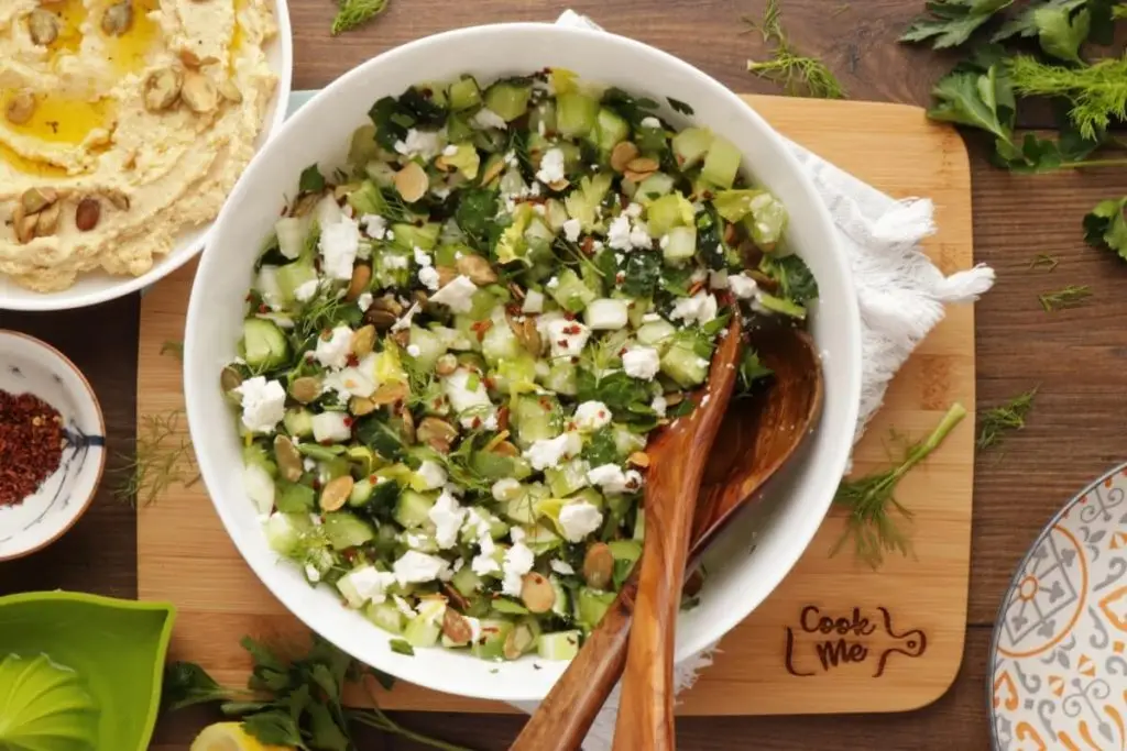 Veggie-Packed Chopped Salad with Feta and Herbs
