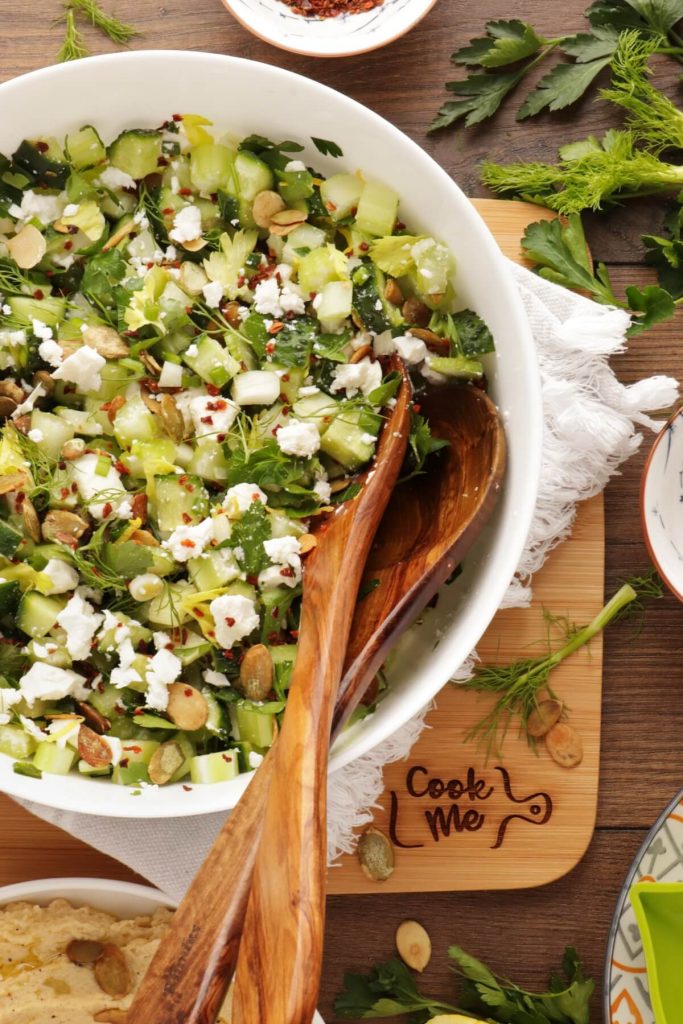 Veggie-Packed Chopped Salad with Feta and Herbs