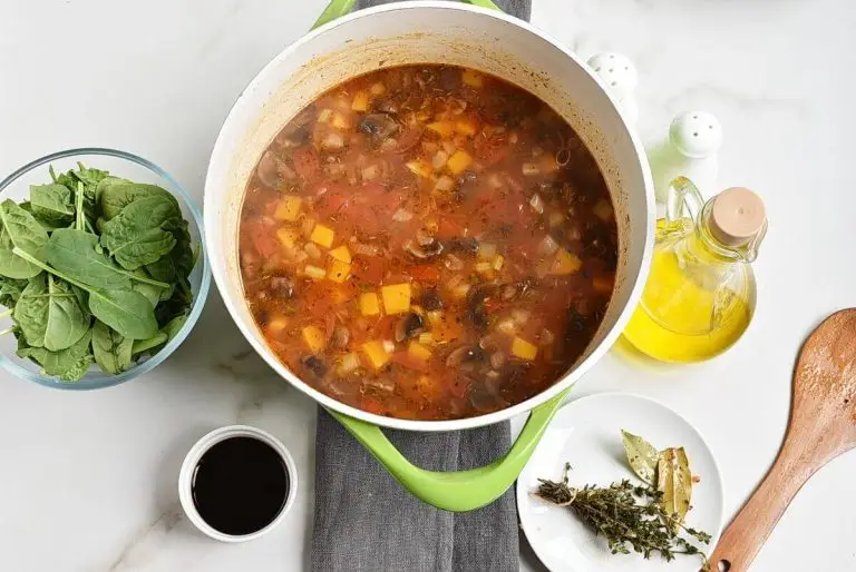 Step 5 - White Bean Tomato Mushroom Soup