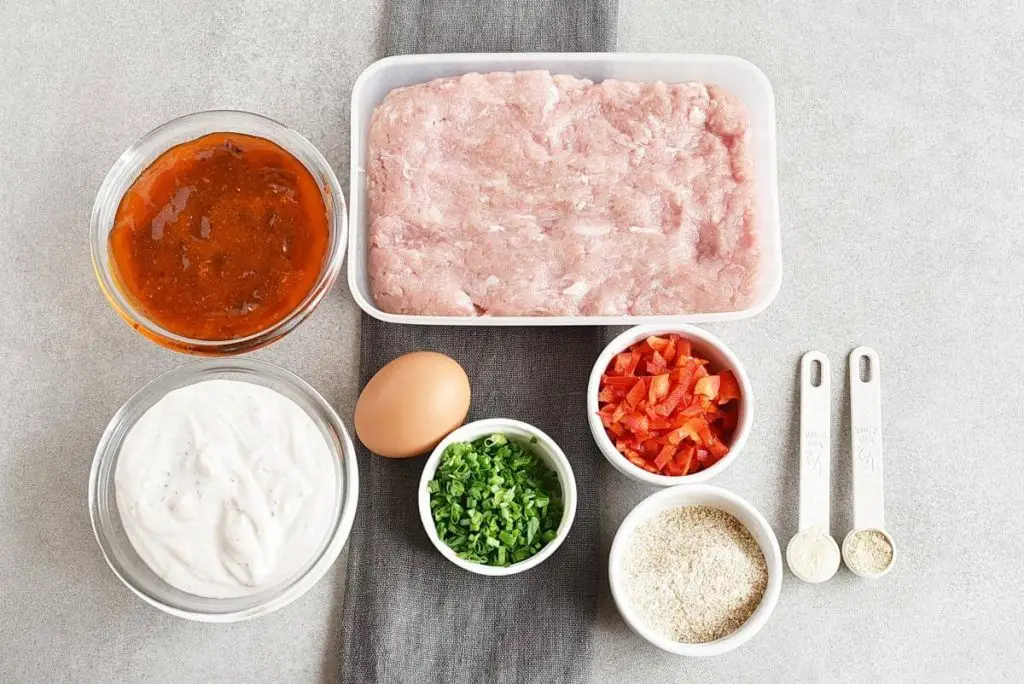 Ingredients for Buffalo Chicken Meatballs Bento Box