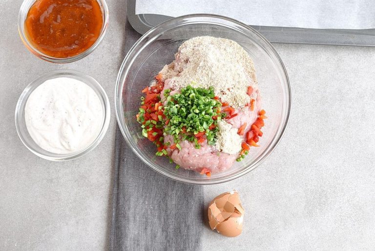 Step 2 - Buffalo Chicken Meatballs Bento Box