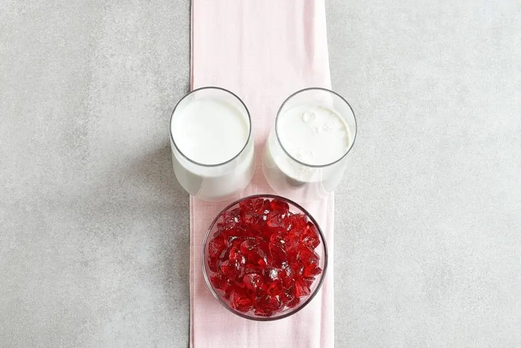 Ingredients for Cheat’s Raspberry Panna Cotta