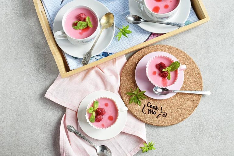 Step 4 - Cheat’s Raspberry Panna Cotta