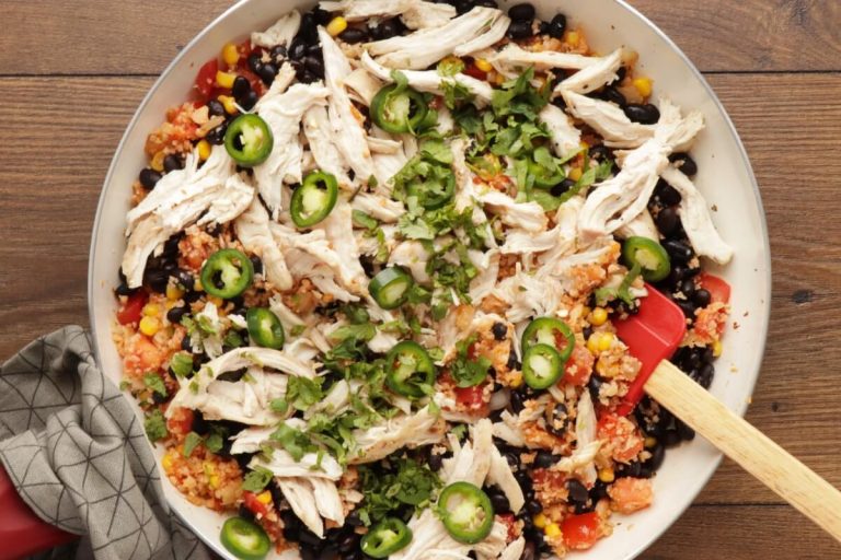 Step 5 - Cheesy Chicken & Black Bean Cauli Rice