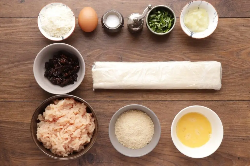 Ingredients for Chicken Meatloaf Wellington